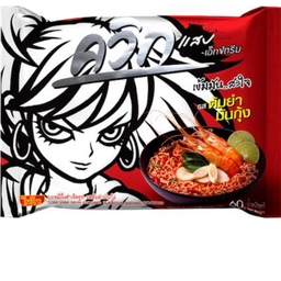 มาม่าต้มยํานํ้าใส หมูแดงหมูสับ ลูกชิ้น