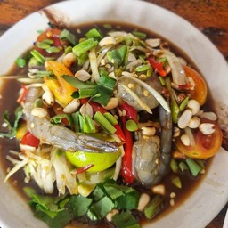 ตำกุ้งสด