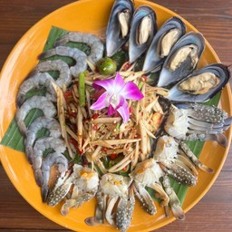 ตำถาดทะเลรวม ไม่มีแซลมอน