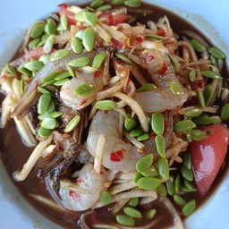 ตำปูปลาร้ากุ้งสด
