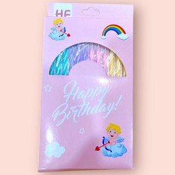 เทียนแท่งยาว กล่องสีชมพู