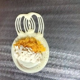 คัสตาร์ดครีม+ฝอยทอง+อัลมอนด์