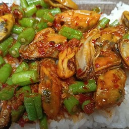 ข้าวพริกแกงหอยแมงภู่