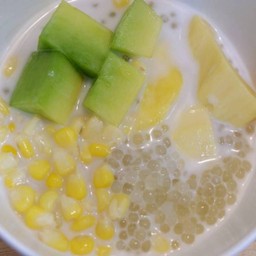 แตงไทย ข้าวโพด ขนุน สาคู น้ำกะทิสด