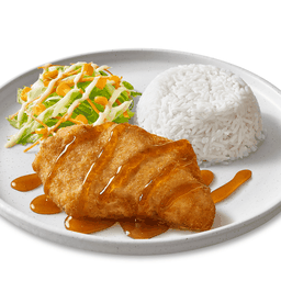 ข้าวปลากะพงซอสน้ำปลา