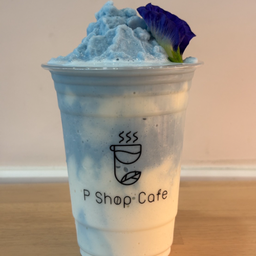 อัญชันนมสดปั่น