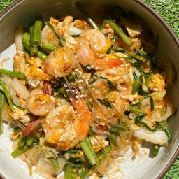 สุกี้แห้ง กุ้ง