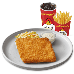 ชุดโกลเดนฟิช + เฟรนช์ฟรายส์ (M) + โค้ก 22 Oz. [อร่อยซ่ากับโค้ก]