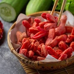 ไส้กรอกแดงทอด