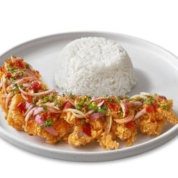 ข้าวไก่กรอบแซ่บ