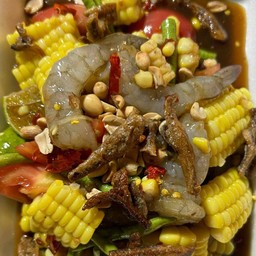 ตำข้าวโพดกุ้งสด