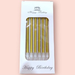 เทียนแท่งยาวสีทอง