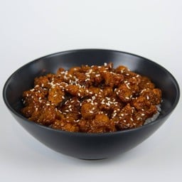 ข้าวหน้าหนังไก่กรอบซอสกาลิค