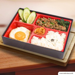 เบนโตะกะเพราเนื้อวากิว