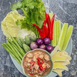 ชุดน้ำพริกกะปิ กุ้งสด