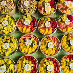 Avocado salad &  Milk