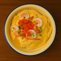 ข้าวไข่ข้นกุ้ง+ไข่กุ้ง