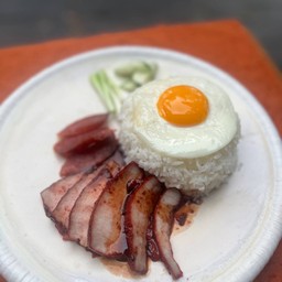 ข้าวหน้าหมูปริดวิญญาณ(พร้อมไข่อิโมจิ)