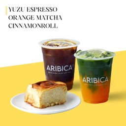 [เซตสุดฮิต] Yuzu Espresso + Cinnamon rolls + Matcha Orange