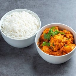 ALOO GOBHI ADRAKI WITH STEAMED RICE