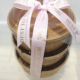 สีโบว์ชมพูมีข้อความ Best to you(ผูกโบว์เป็นของขวัญ/ของฝาก/เยี่ยมไข้