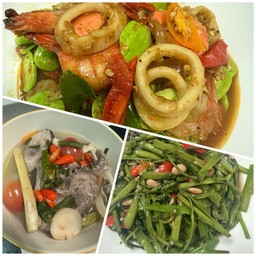 ราดข้าว 2 อย่าง 75 บาท