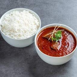 MUTTON ROGAN JOSH WITH STEAM RICE