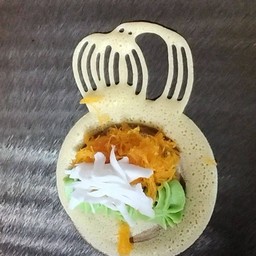 คัสตาร์ดใบเตย+ฝอยทอง+มะพร้าวอ่อน