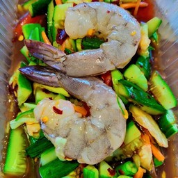 ตำแตงกุ้งสด