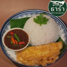 ข้าวไข่เจียวกับเคยคั่ว