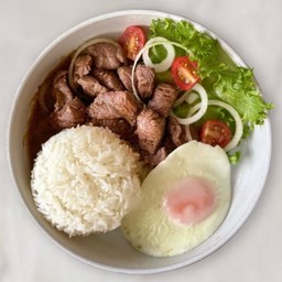 ข้าวหน้าลกลักเนื้อ