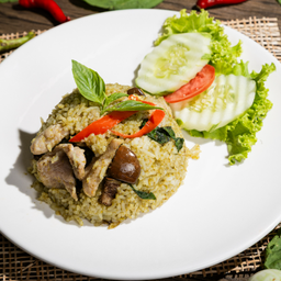 ข้าวแกงเขียวหวานแห้ง