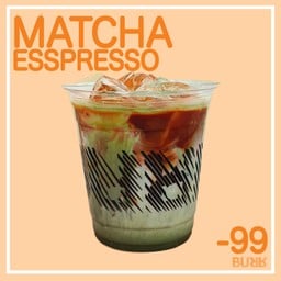 Macha Latte with espresso