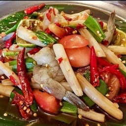 ตำไหลบัวกุ้งสด