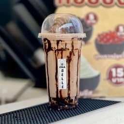 นมสดโอริโอ้ปั่นท็อปปิ้งโอริโอ้ราดด้วยช็อคโกแลต