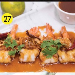 กุ้งซอสมะขาม