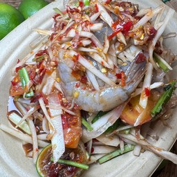 ตำลาวกุ้งสด