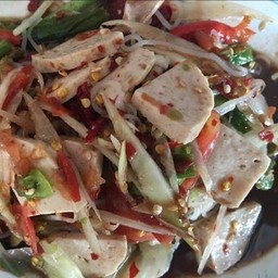 ตำซั่วปลาร้าหมูยอ