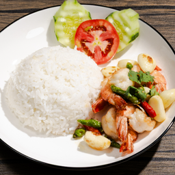 ข้าวกุ้งผัดพริกขี้หนู