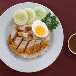 ข้าวหน้าหมูกรอบ