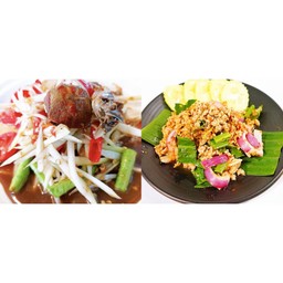 004[คู่อร่อย]ส้มตำ+ลาบหมู