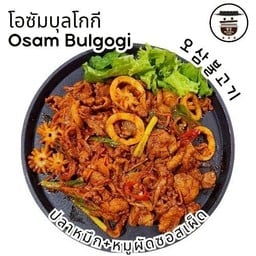 ปลาหมึก+หมูผัดซอสเผ็ด