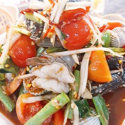 ตำปูม้า1+กุ้ง+หอยแครง