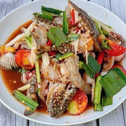 เกาเหลาปูม้า1+กุ้ง5+หอยแครง10