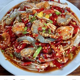 ตำปูม้ากุ้งสด