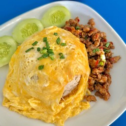 ไข่ข้น+กะเพราหมูสับ