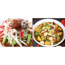 005[คู่อร่อย]ส้มตำ+แกงเห็ด