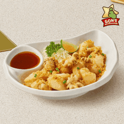 J4 หมึกทอดกระเทียมหอม