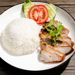 ข้าวคอหมูทอด