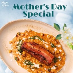 Pumpkin Red Curry Risotto with Bacon
